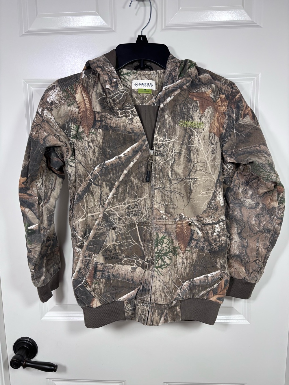 Magellan Realtree Camo Hooded Full Zip Jacket Kid’s M